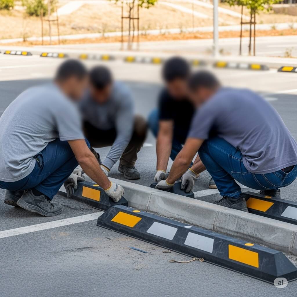 Wheel Stop Installation